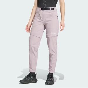 NWT Adidas TERREX UTILITAS HIKING ZIP-OFF PANTS in Fig Purple Size XS